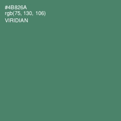 #4B826A - Viridian Color Image