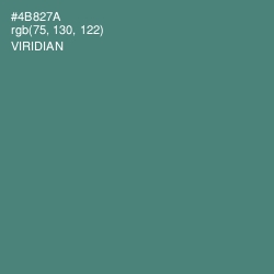 #4B827A - Viridian Color Image