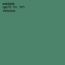 #4B836B - Viridian Color Image