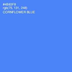 #4B83F8 - Cornflower Blue Color Image