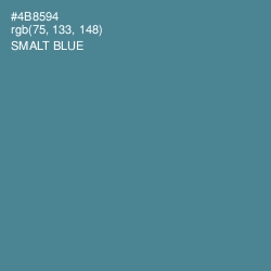 #4B8594 - Smalt Blue Color Image