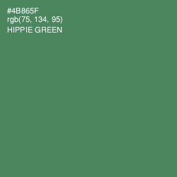 #4B865F - Hippie Green Color Image
