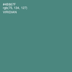 #4B867F - Viridian Color Image