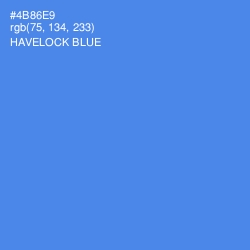 #4B86E9 - Havelock Blue Color Image
