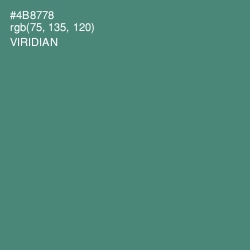 #4B8778 - Viridian Color Image