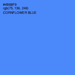 #4B88F9 - Cornflower Blue Color Image