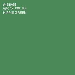 #4B8A58 - Hippie Green Color Image