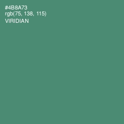 #4B8A73 - Viridian Color Image