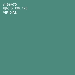 #4B8A7D - Viridian Color Image