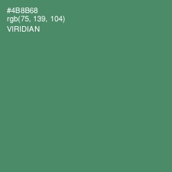 #4B8B68 - Viridian Color Image