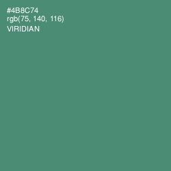 #4B8C74 - Viridian Color Image