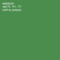 #4B8D4D - Hippie Green Color Image