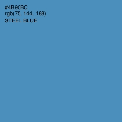#4B90BC - Steel Blue Color Image