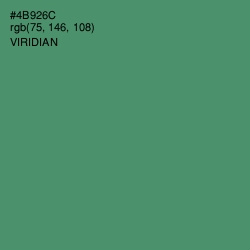 #4B926C - Viridian Color Image