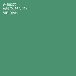 #4B9370 - Viridian Color Image