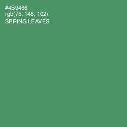 #4B9466 - Spring Leaves Color Image