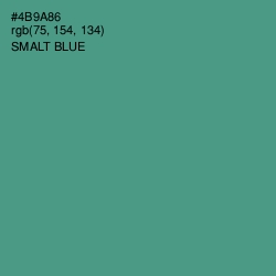 #4B9A86 - Smalt Blue Color Image