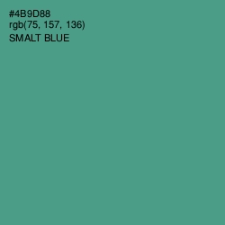 #4B9D88 - Smalt Blue Color Image