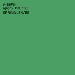 #4B9F64 - Spring Leaves Color Image