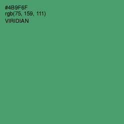 #4B9F6F - Viridian Color Image