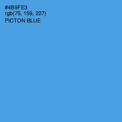 #4B9FE3 - Picton Blue Color Image