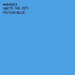 #4BA0E3 - Picton Blue Color Image