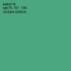 #4BA77E - Ocean Green Color Image