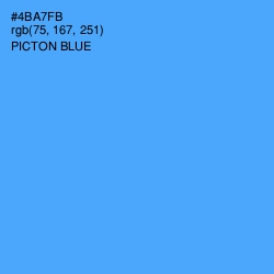#4BA7FB - Picton Blue Color Image