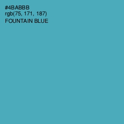 #4BABBB - Fountain Blue Color Image