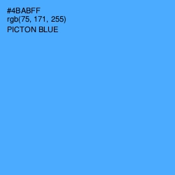 #4BABFF - Picton Blue Color Image