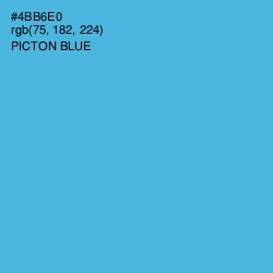 #4BB6E0 - Picton Blue Color Image