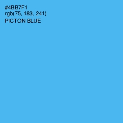#4BB7F1 - Picton Blue Color Image