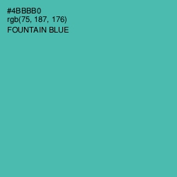 #4BBBB0 - Fountain Blue Color Image