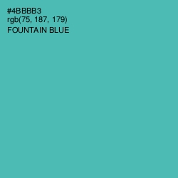 #4BBBB3 - Fountain Blue Color Image