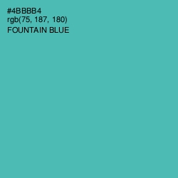 #4BBBB4 - Fountain Blue Color Image