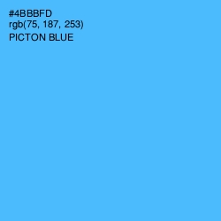 #4BBBFD - Picton Blue Color Image
