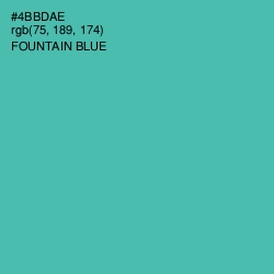 #4BBDAE - Fountain Blue Color Image