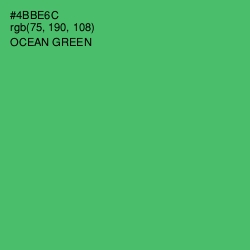 #4BBE6C - Ocean Green Color Image
