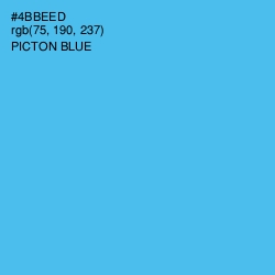 #4BBEED - Picton Blue Color Image