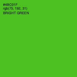 #4BC01F - Bright Green Color Image