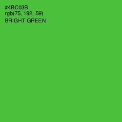 #4BC03B - Bright Green Color Image