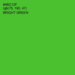 #4BC12F - Bright Green Color Image