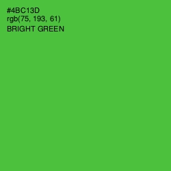 #4BC13D - Bright Green Color Image