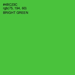 #4BC23C - Bright Green Color Image