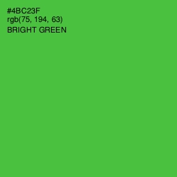 #4BC23F - Bright Green Color Image