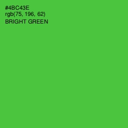 #4BC43E - Bright Green Color Image