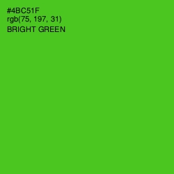 #4BC51F - Bright Green Color Image