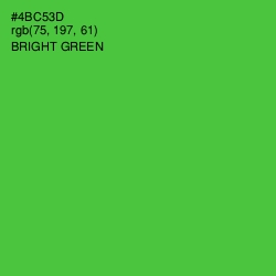 #4BC53D - Bright Green Color Image