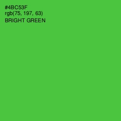 #4BC53F - Bright Green Color Image