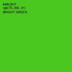 #4BC81F - Bright Green Color Image